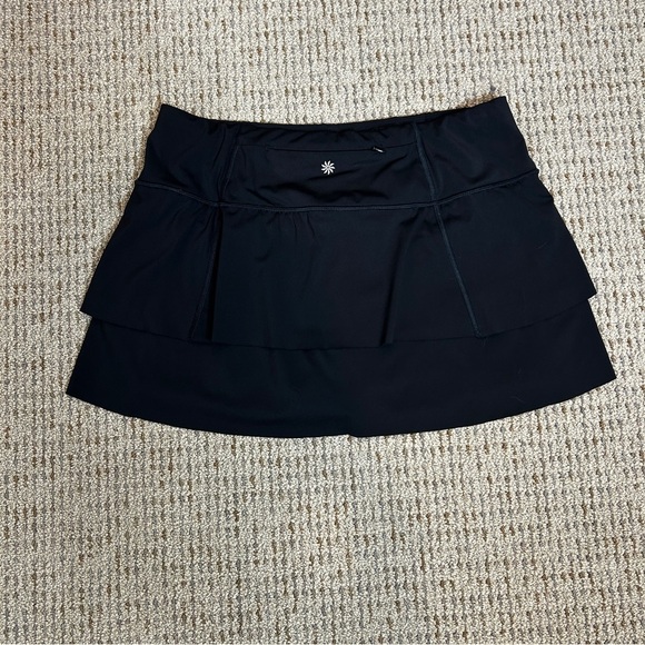 Athleta Momentum Ruffle Skort Skirt Black Size Large - Picture 5 of 9